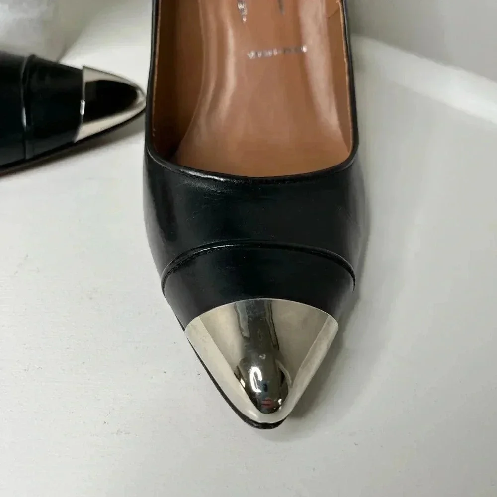 Donald J Pliner Vero Cuoio Black Pointed Heels - Picture 5 of 13